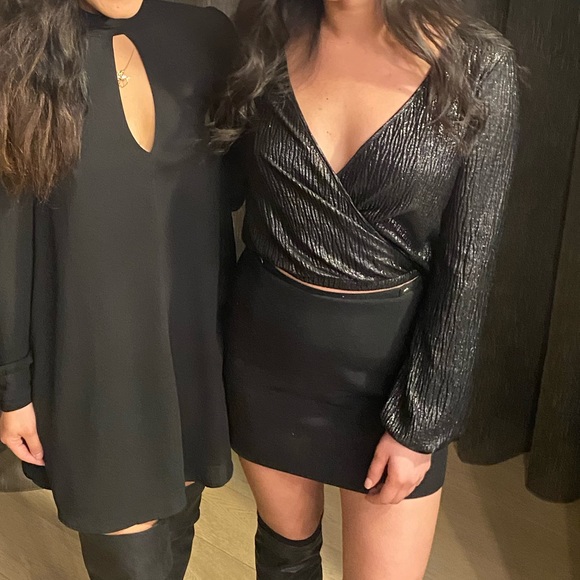 Dark sparkly blue crop top. - Picture 3 of 3